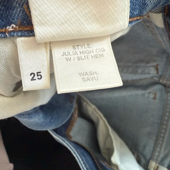 Reformation Blue Straight Leg Jeans with Distressed Details - Picture 3 of 5